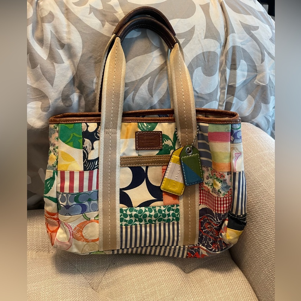 Coach patchwork small tote